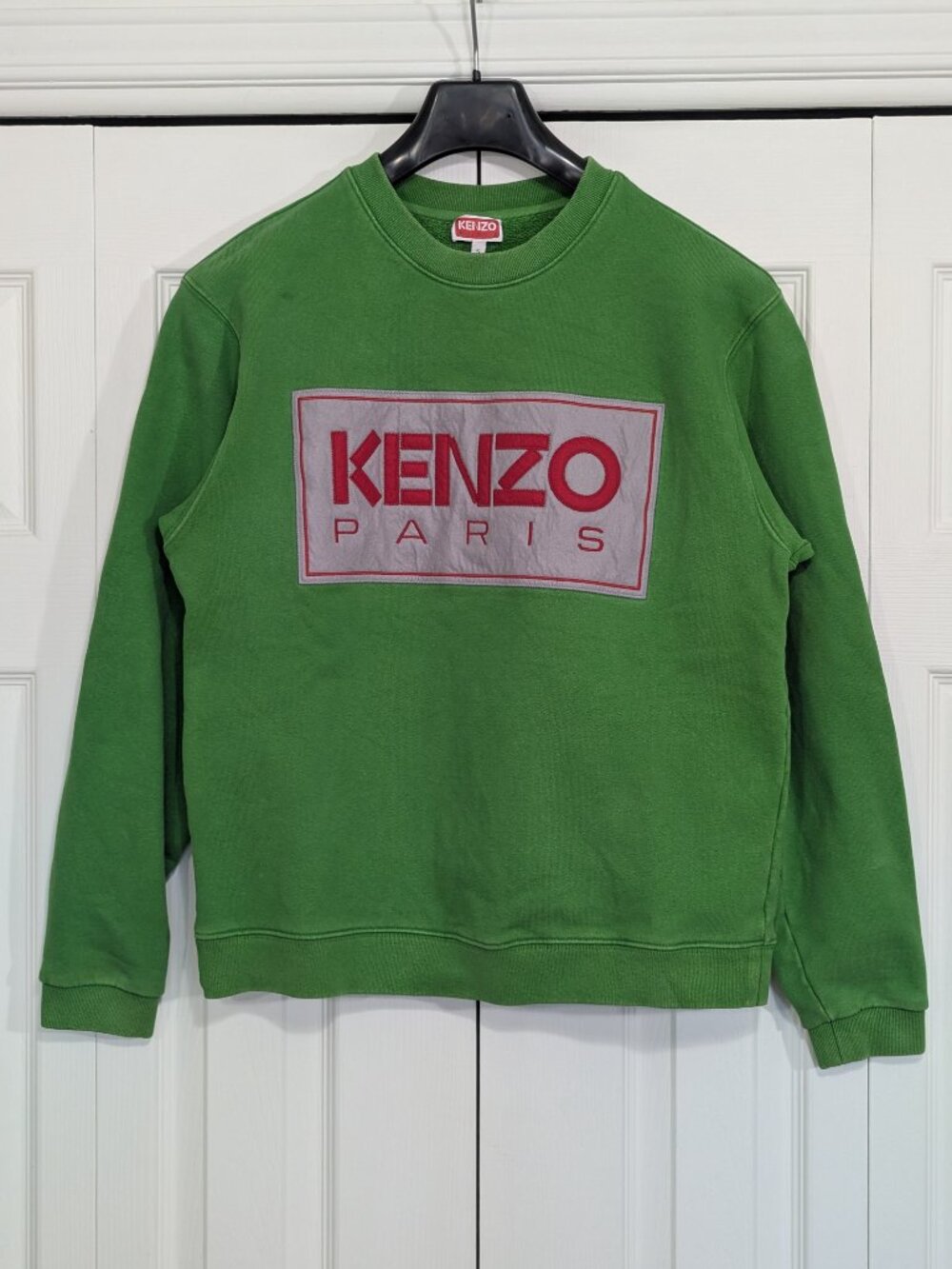Kenzo Paris Green Classic Crewneck Pullover Sweatshirt